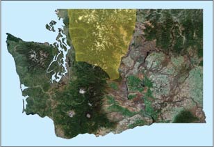 map of the north cascades region in washington state